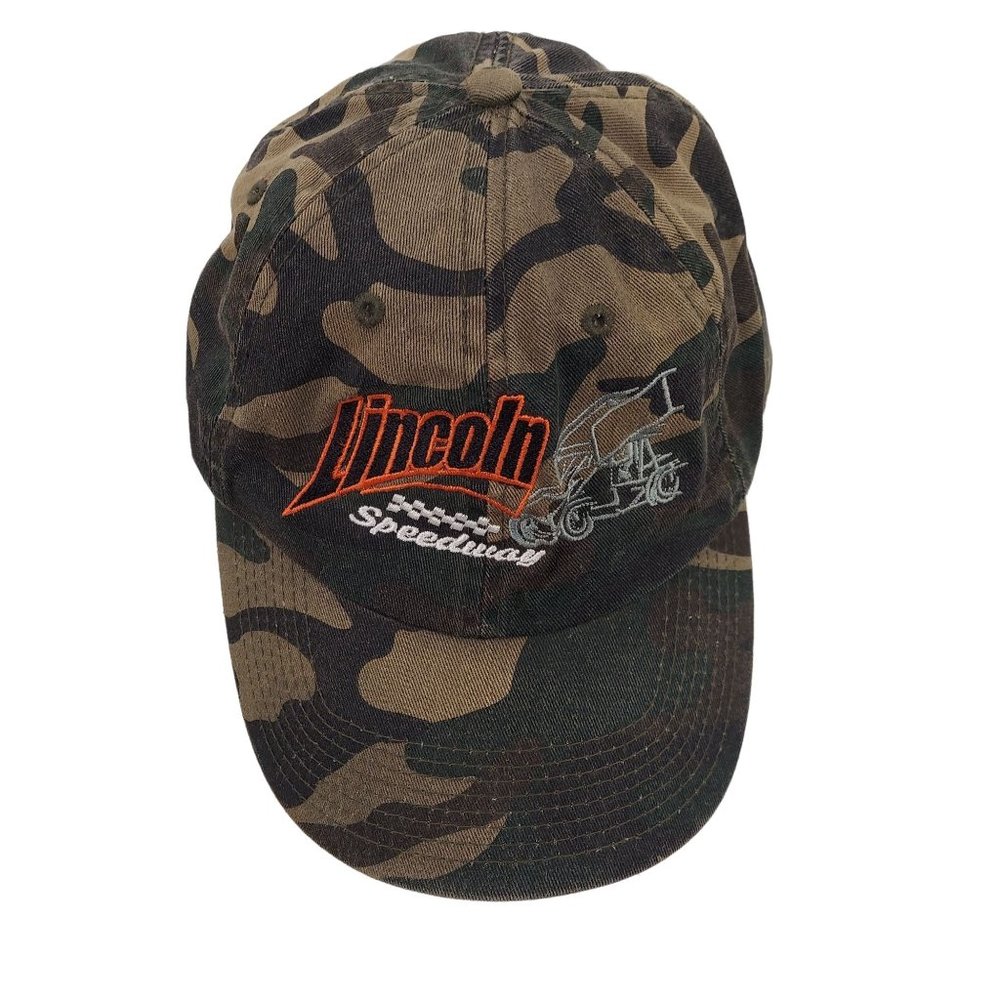 Lincoln Speedway Baseball Hat Cap Fahrenheit Headwear Camo Strapback Cotton